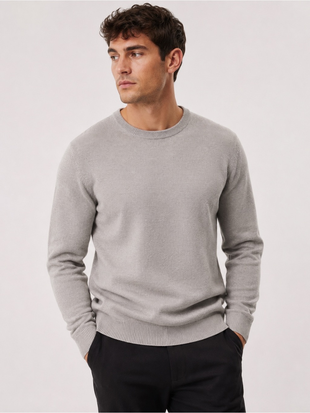 Primark Men's Light Gray Crewneck Sweater. Size XS